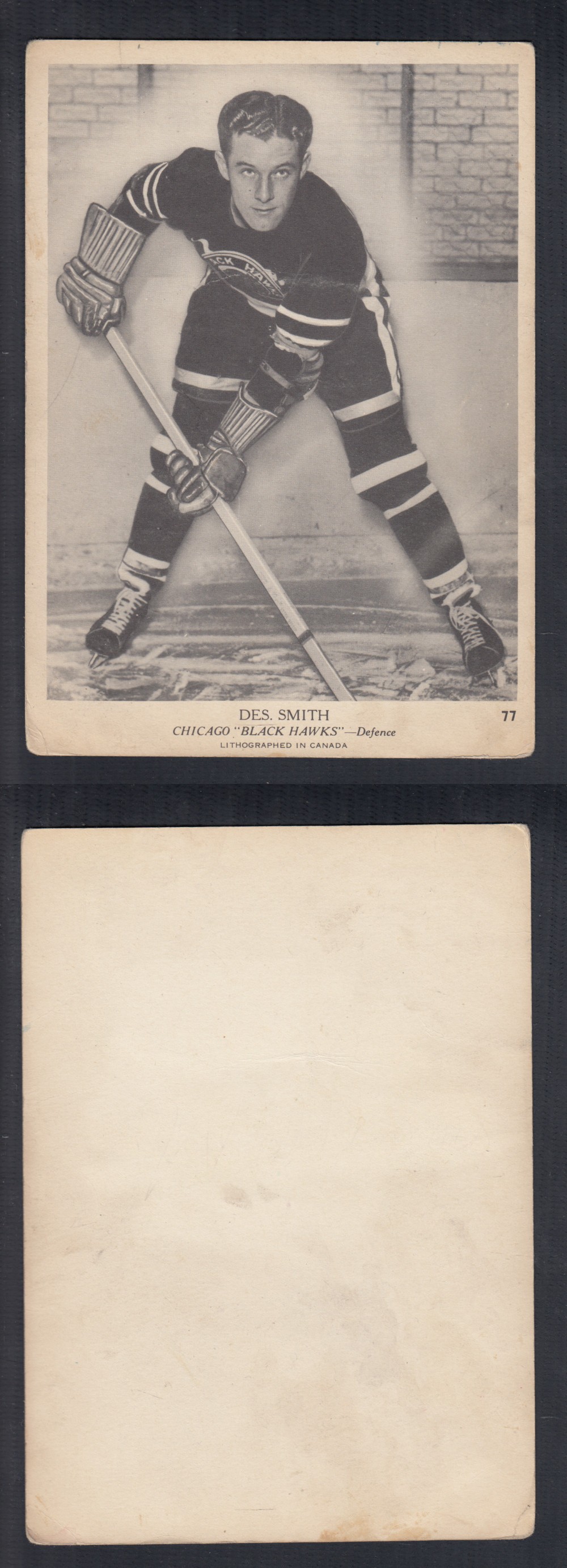 1939-40 O-PEE-CHEE HOCKEY CARD #77 D. SMITH photo 1939-40 O-PEE-CHEE HOCKEY CARD #77 D. SMITH photo