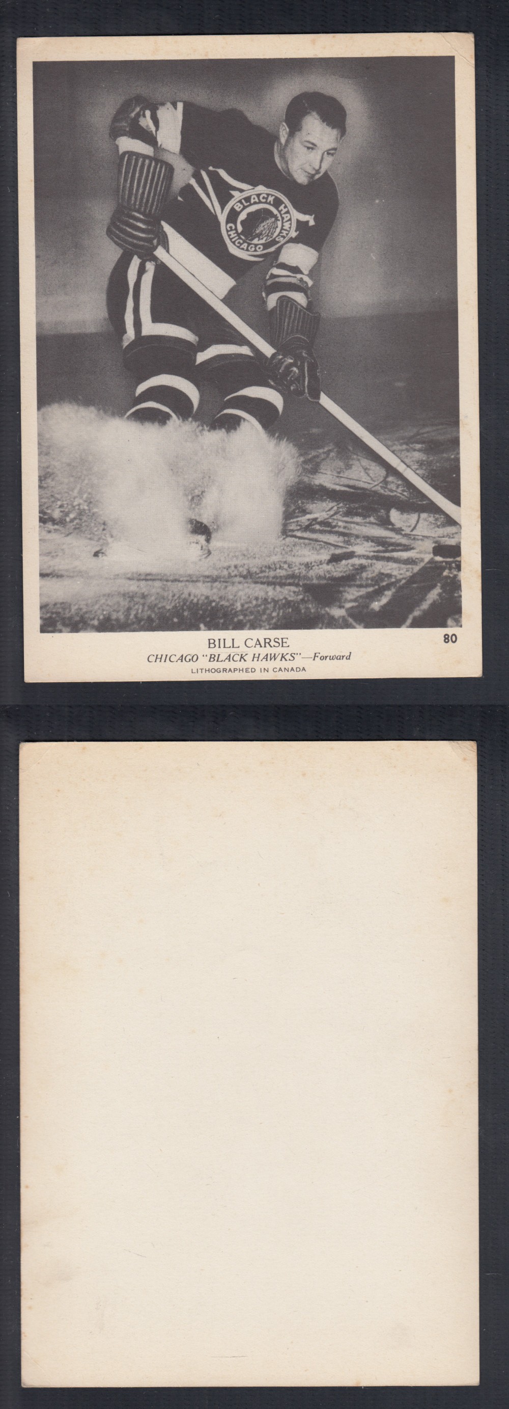 1939-40 O-PEE-CHEE HOCKEY CARD #80 B. CARSE photo 1939-40 O-PEE-CHEE HOCKEY CARD #80 B. CARSE photo
