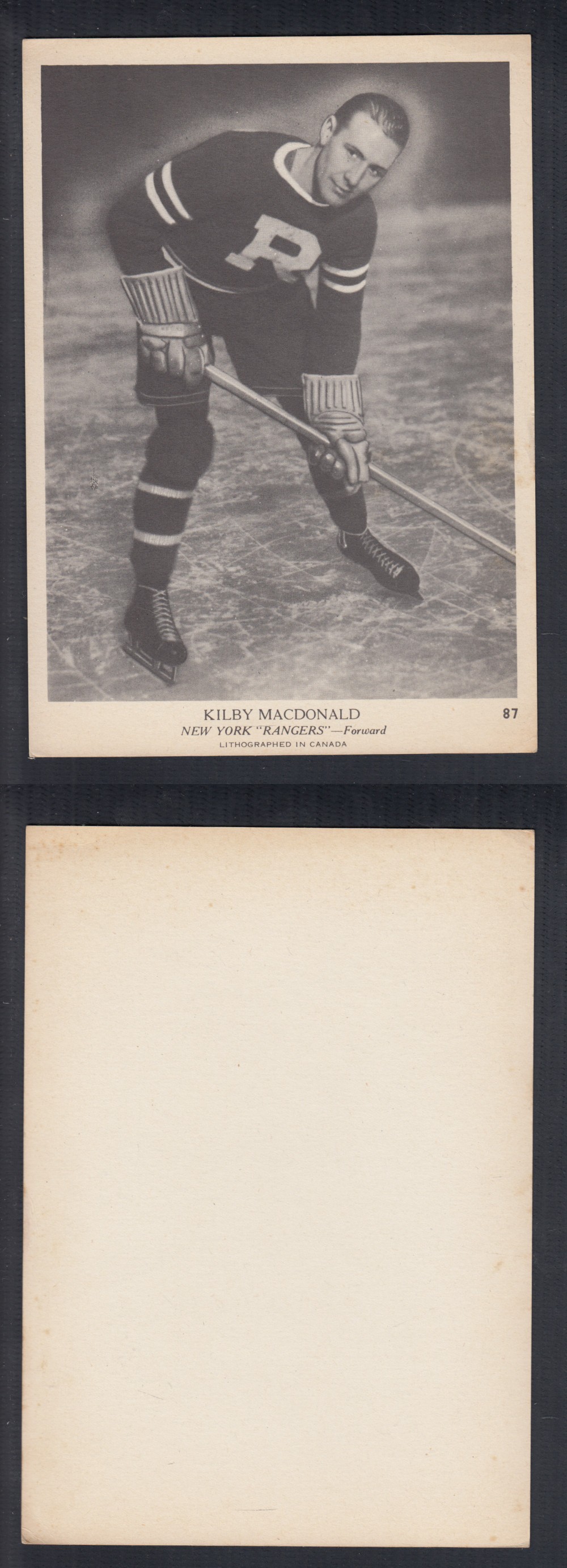 1939-40 O-PEE-CHEE HOCKEY CARD #87 K. MACDONALD photo 1939-40 O-PEE-CHEE HOCKEY CARD #87 K. MACDONALD photo