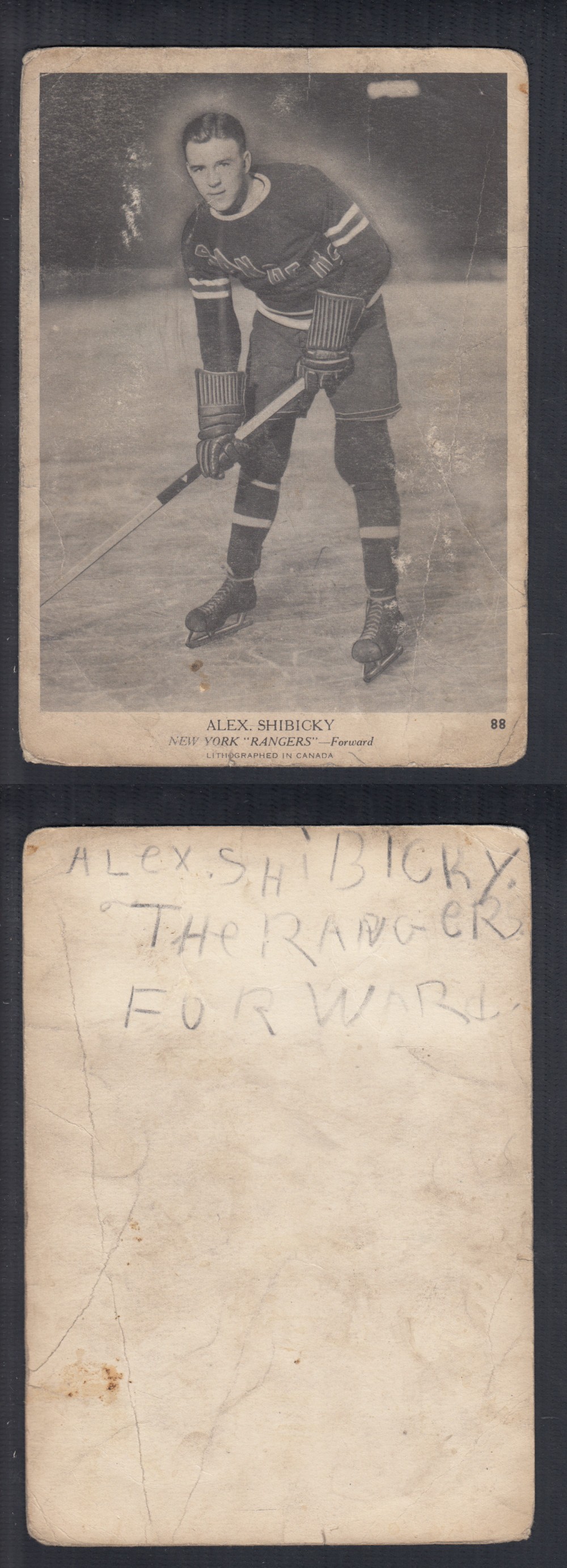 1939-40 O-PEE-CHEE HOCKEY CARD #88 A. SHIBICKY photo 1939-40 O-PEE-CHEE HOCKEY CARD #88 A. SHIBICKY photo