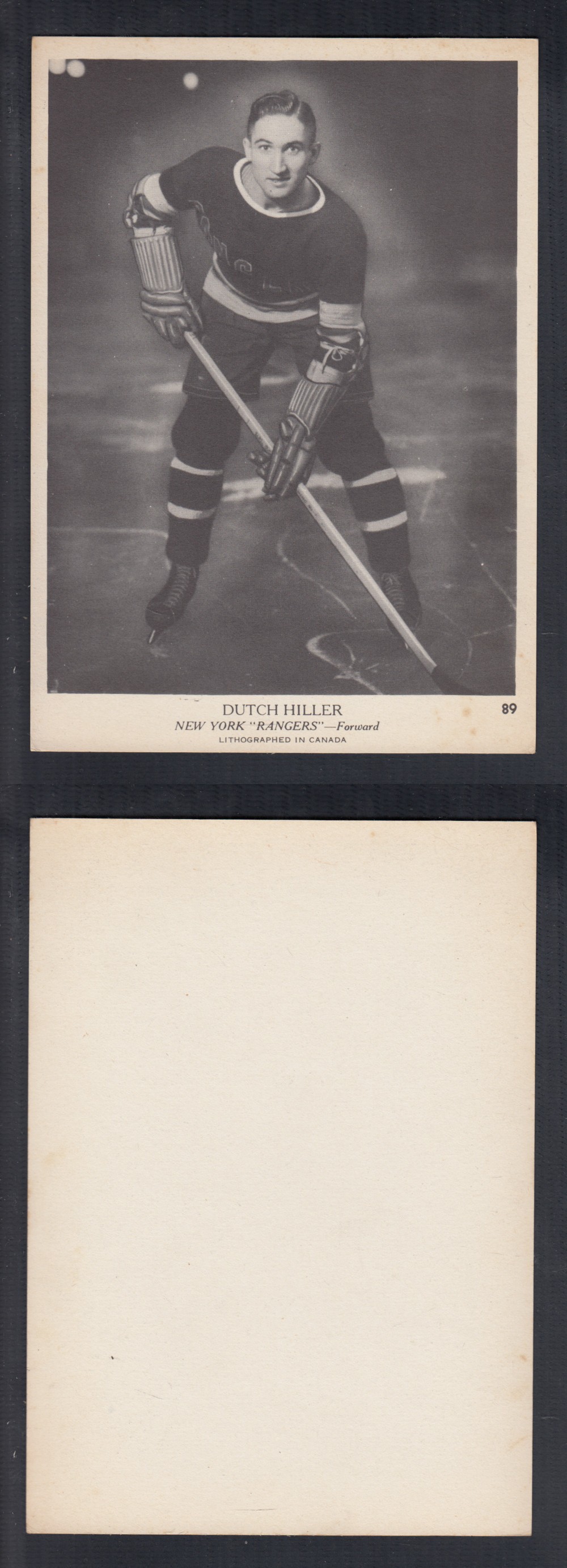 1939-40 O-PEE-CHEE HOCKEY CARD #89 D. HILLER photo 1939-40 O-PEE-CHEE HOCKEY CARD #89 D. HILLER photo
