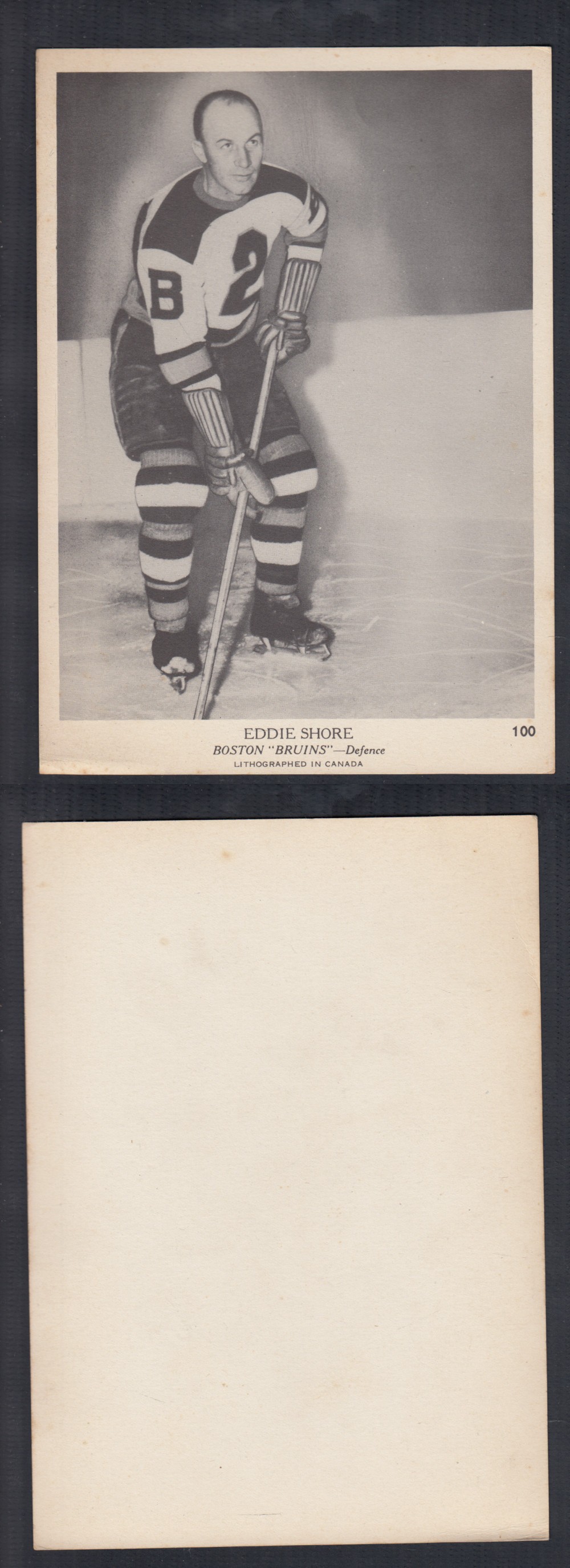 1939-40 O-PEE-CHEE HOCKEY CARD #100 E. SHORE photo 1939-40 O-PEE-CHEE HOCKEY CARD #100 E. SHORE photo