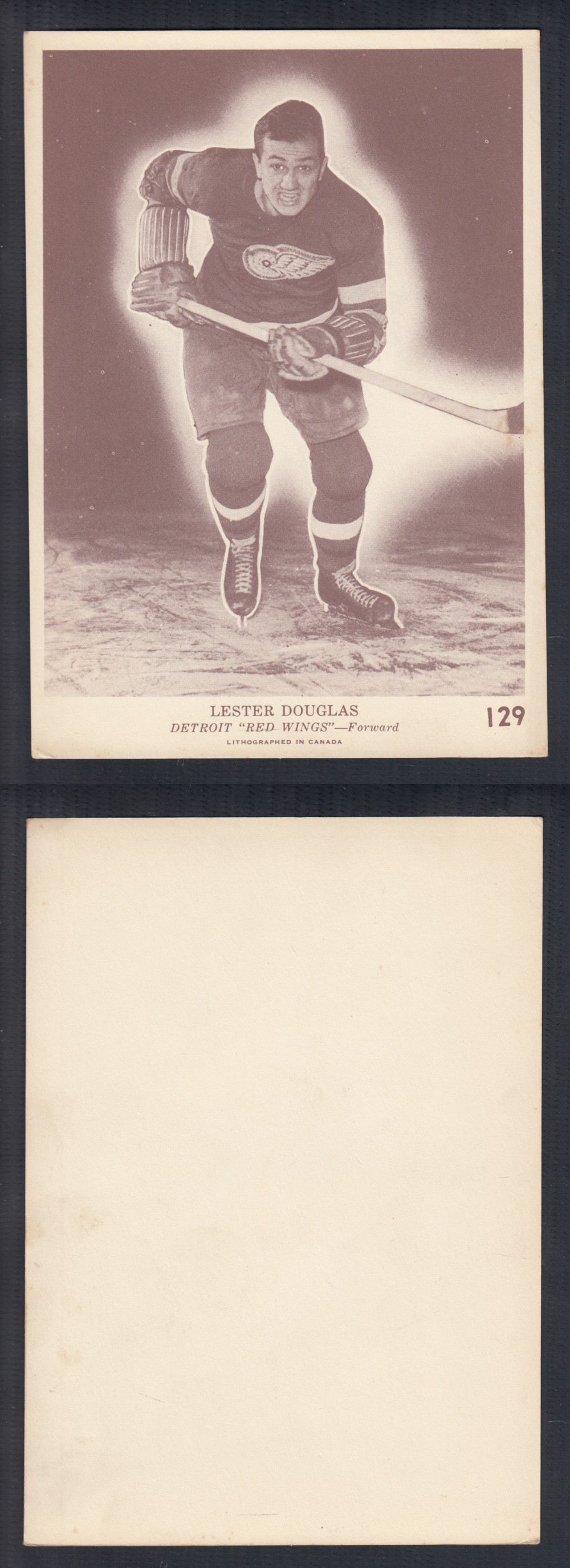 1940-41 O-PEE-CHEE HOCKEY CARD #129 L. DOUGLAS photo 1940-41 O-PEE-CHEE HOCKEY CARD #129 L. DOUGLAS photo