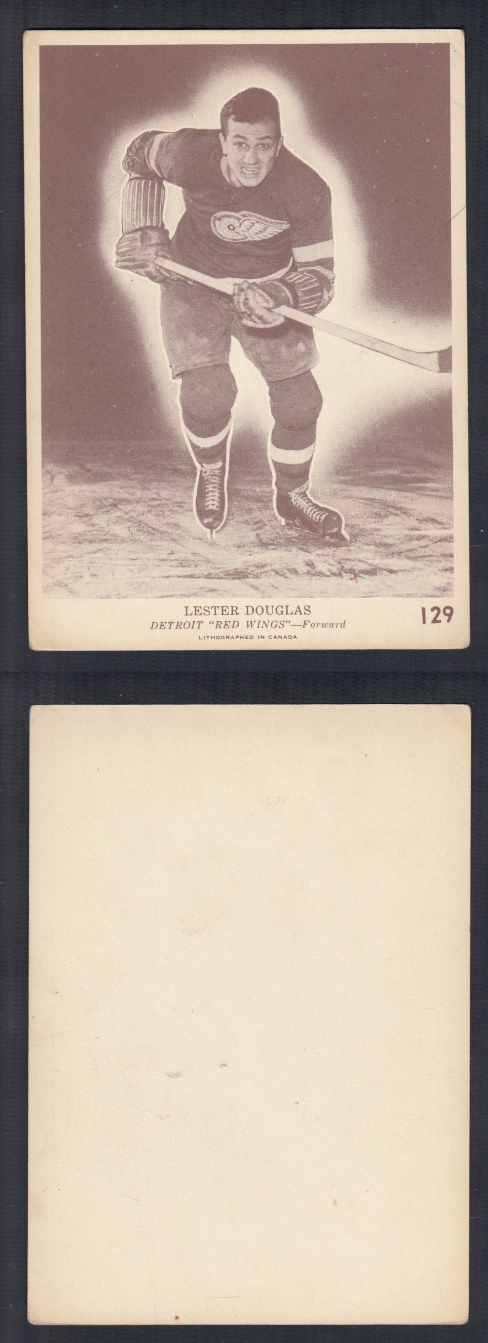 1940-41 O-PEE-CHEE HOCKEY CARD #129 L. DOUGLAS photo 1940-41 O-PEE-CHEE HOCKEY CARD #129 L. DOUGLAS photo