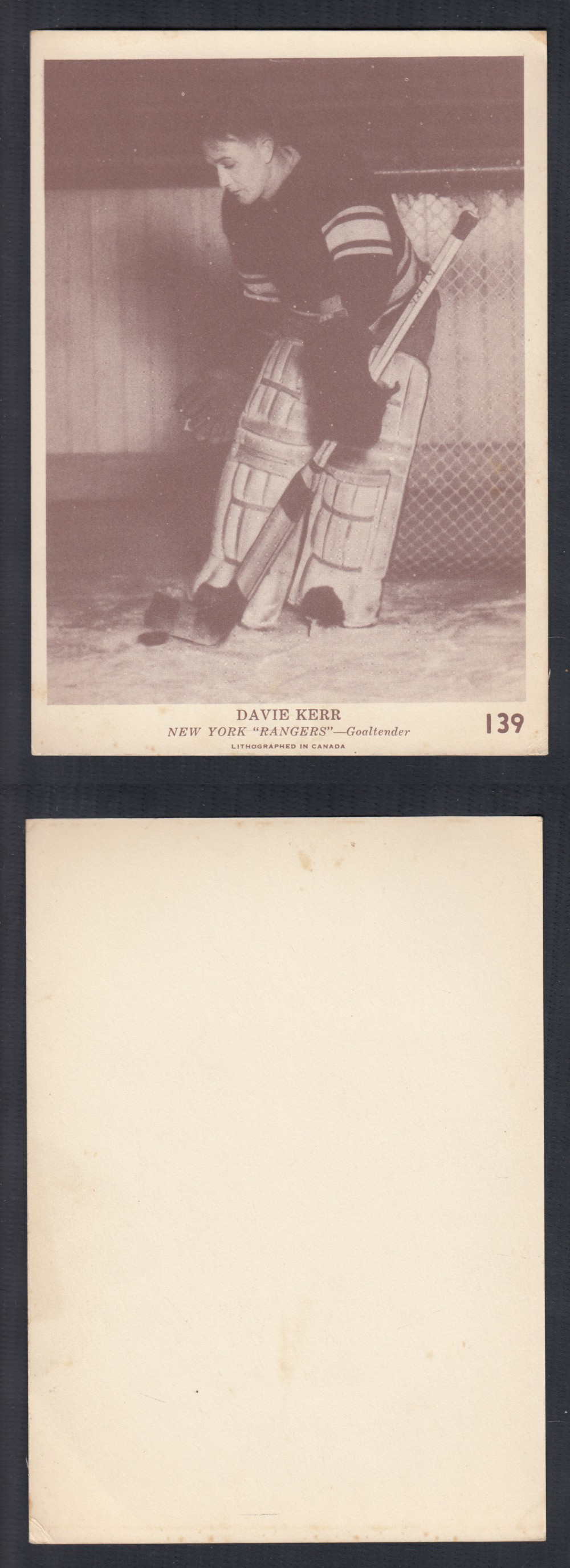 1940-41 O-PEE-CHEE HOCKEY CARD #139 D. KERR photo 1940-41 O-PEE-CHEE HOCKEY CARD #139 D. KERR photo