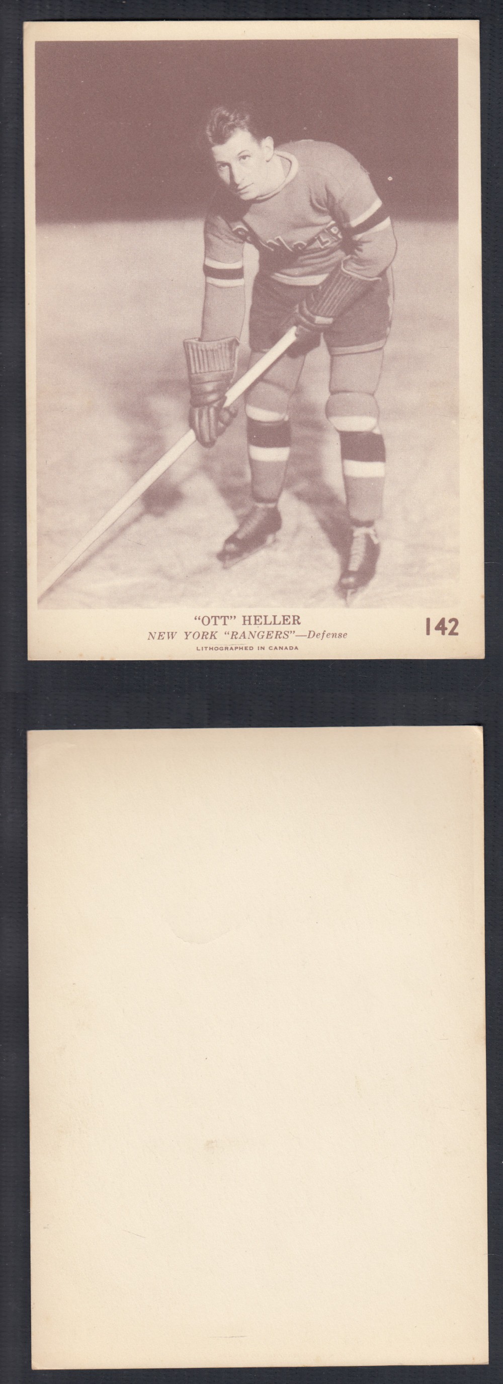 1940-41 O-PEE-CHEE HOCKEY CARD #142 O. HELLER photo 1940-41 O-PEE-CHEE HOCKEY CARD #142 O. HELLER photo