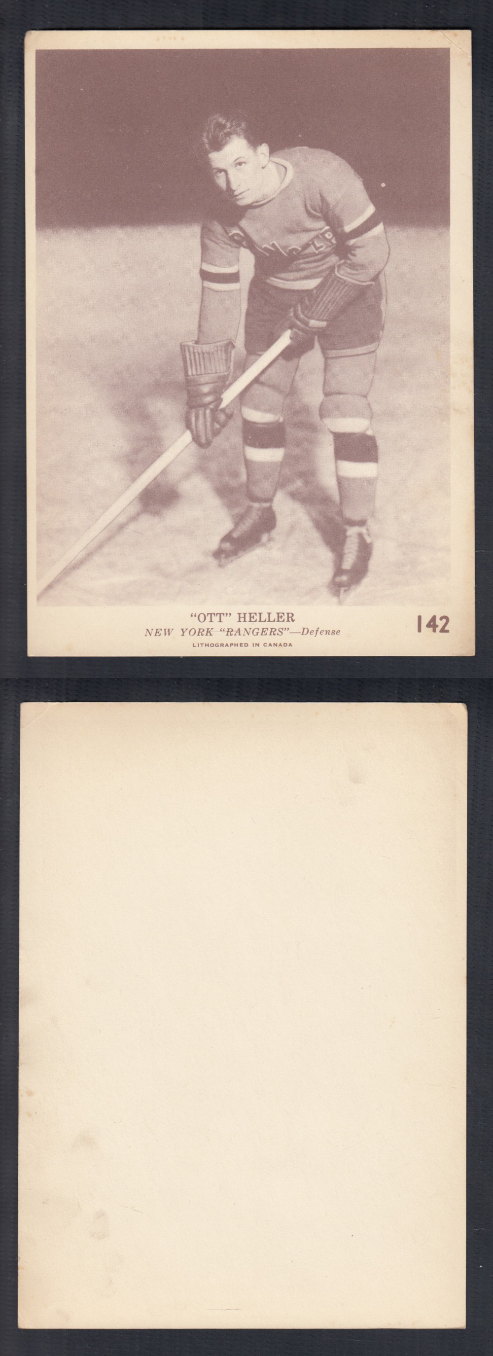 1940-41 O-PEE-CHEE HOCKEY CARD #142 O. HELLER photo 1940-41 O-PEE-CHEE HOCKEY CARD #142 O. HELLER photo
