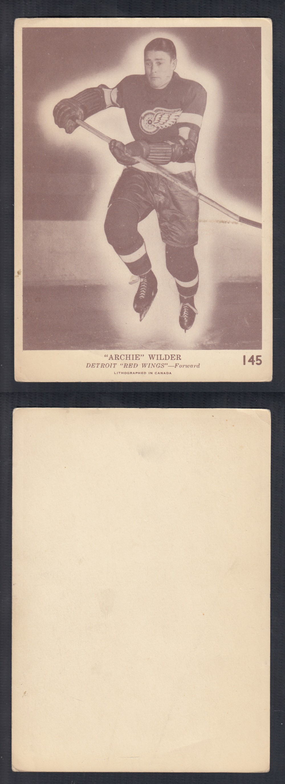 1940-41 O-PEE-CHEE HOCKEY CARD #145 A. WILDER photo 1940-41 O-PEE-CHEE HOCKEY CARD #145 A. WILDER photo