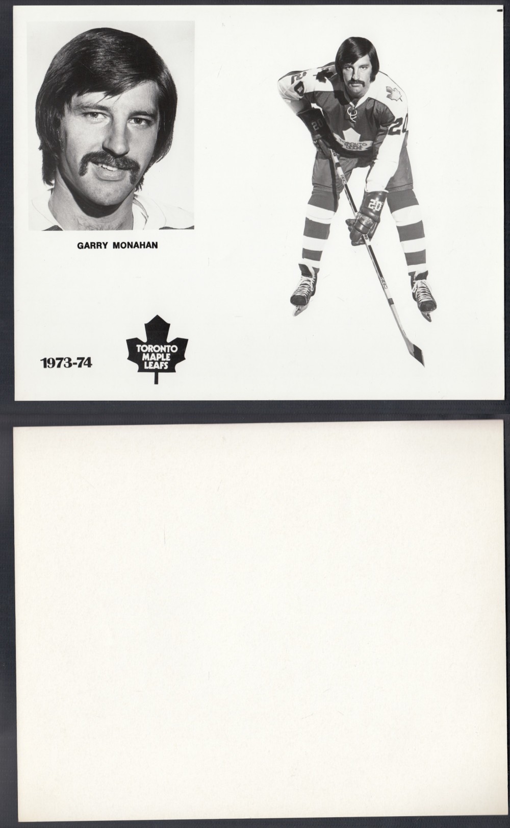 1973-74 TORONTO MAPLE LEAFS MEDIA PHOTO G. MONAHAN photo