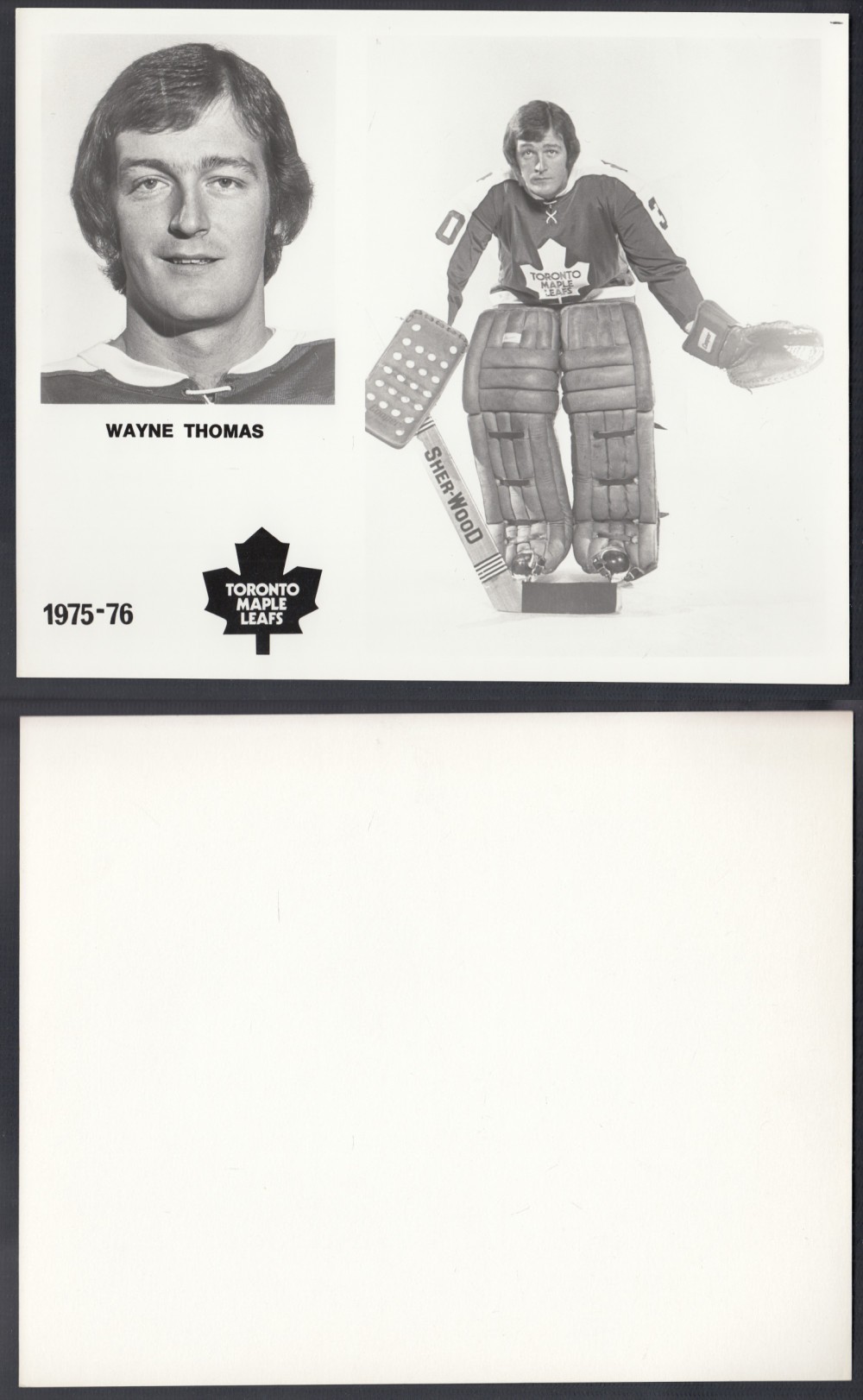 1975-76 TORONTO MAPLE LEAFS MEDIA PHOTO W. THOMAS photo