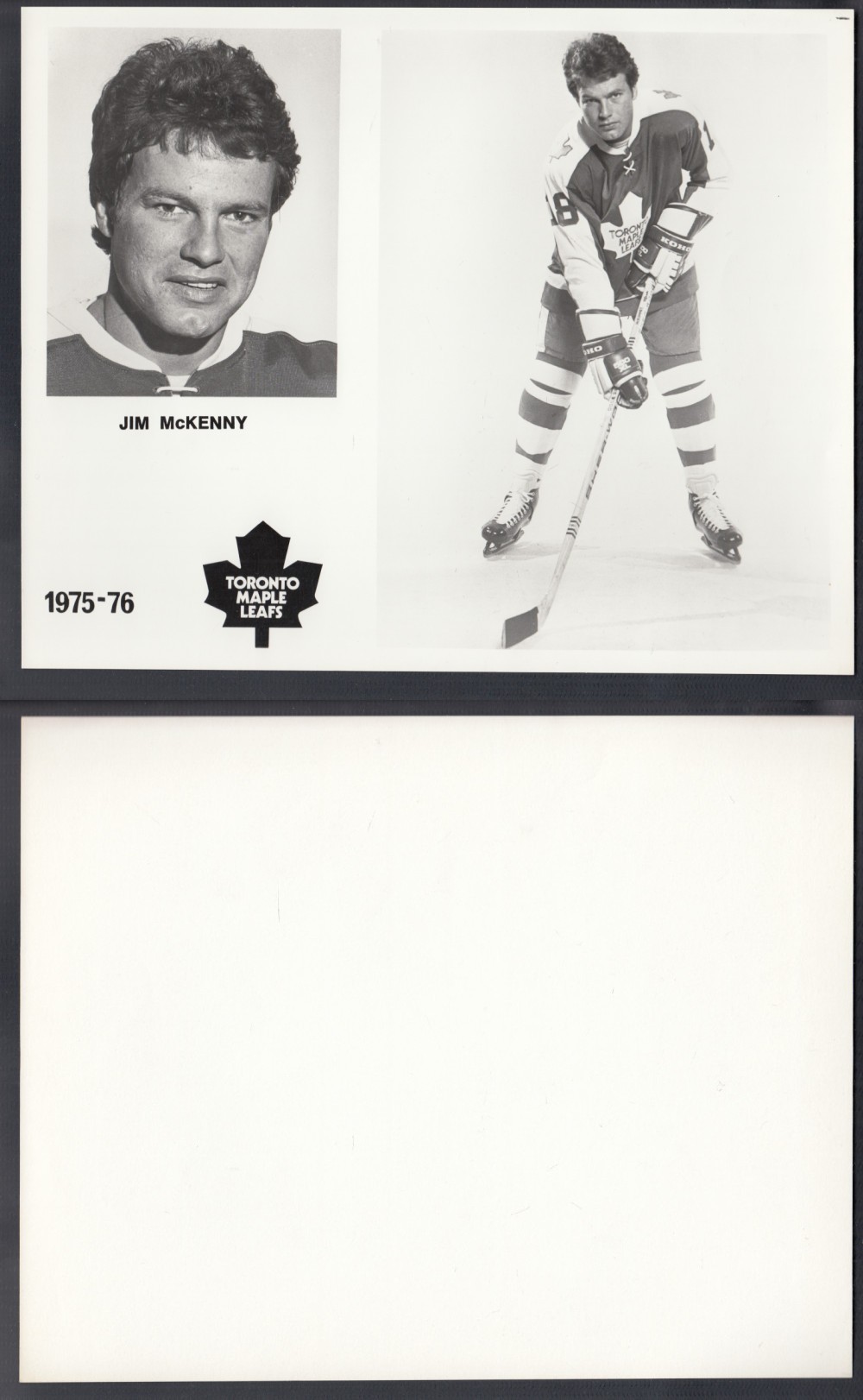 1975-76 TORONTO MAPLE LEAFS MEDIA PHOTO J. MCKENNY photo