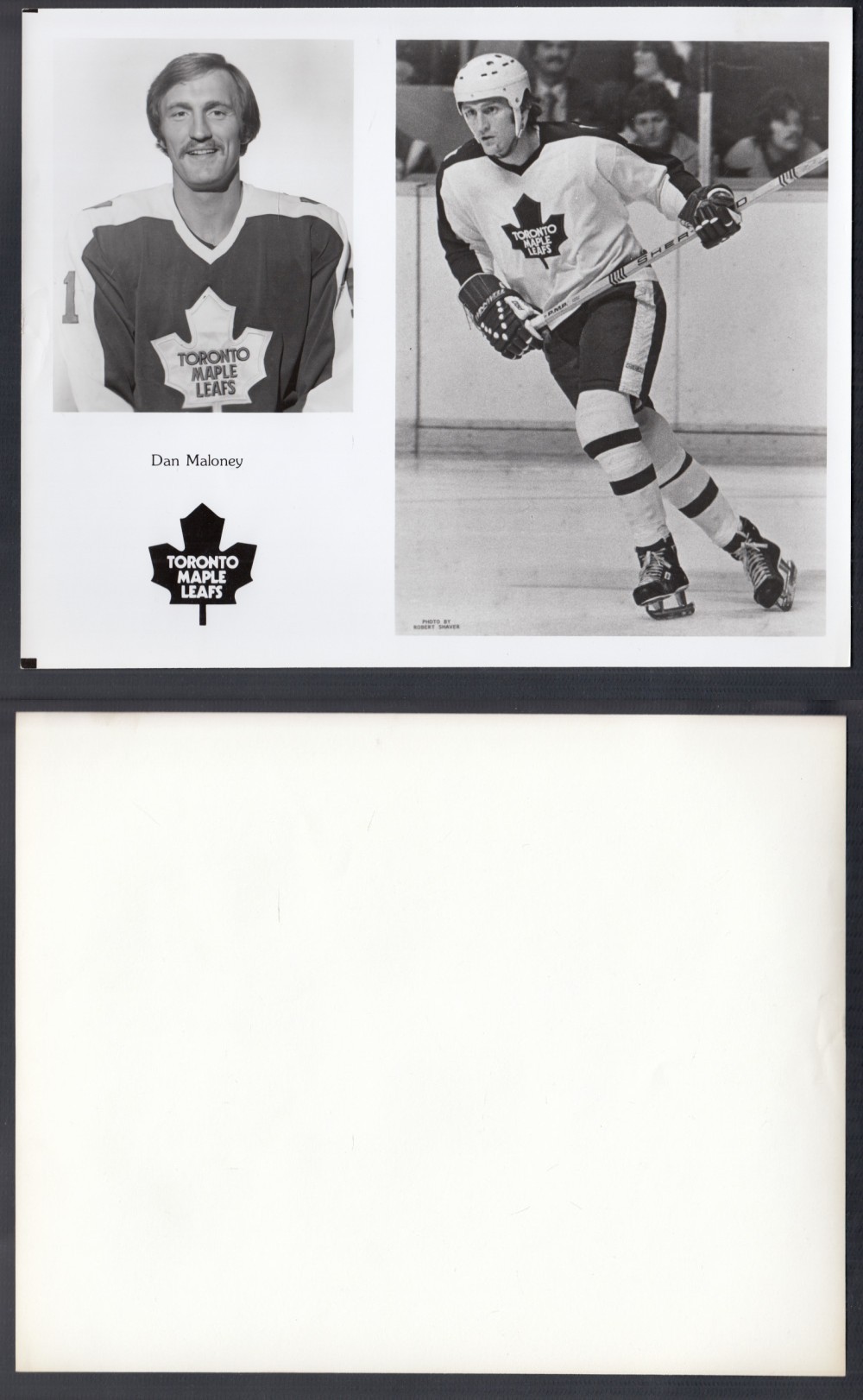 EARLY 1980'S TORONTO MAPLE LEAFS MEDIA PHOTO D. MALONEY photo