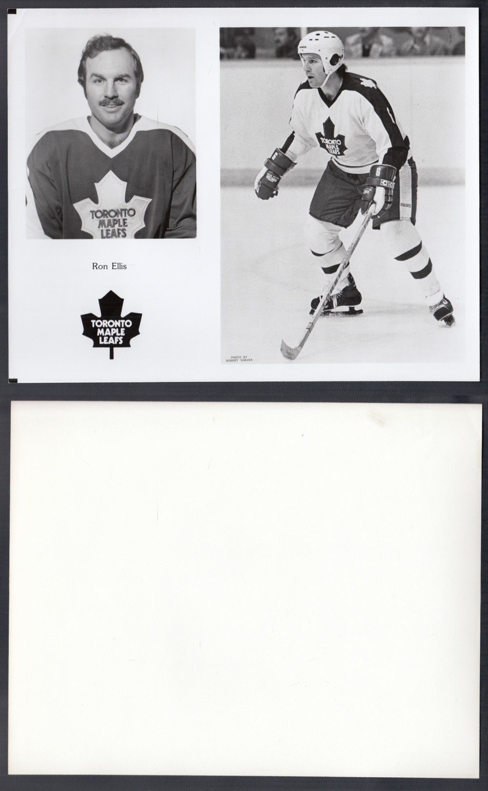 EARLY 1980'S TORONTO MAPLE LEAFS MEDIA PHOTO R. ELLIS photo