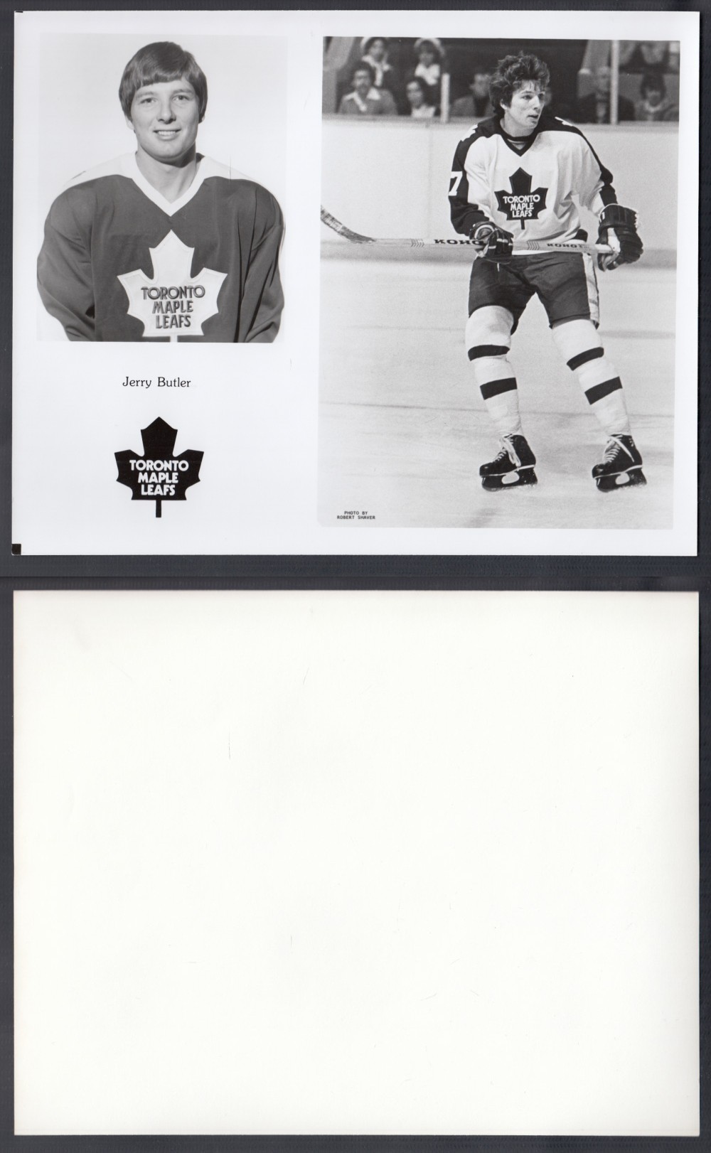 EARLY 1980'S TORONTO MAPLE LEAFS MEDIA PHOTO J. BUTLER photo