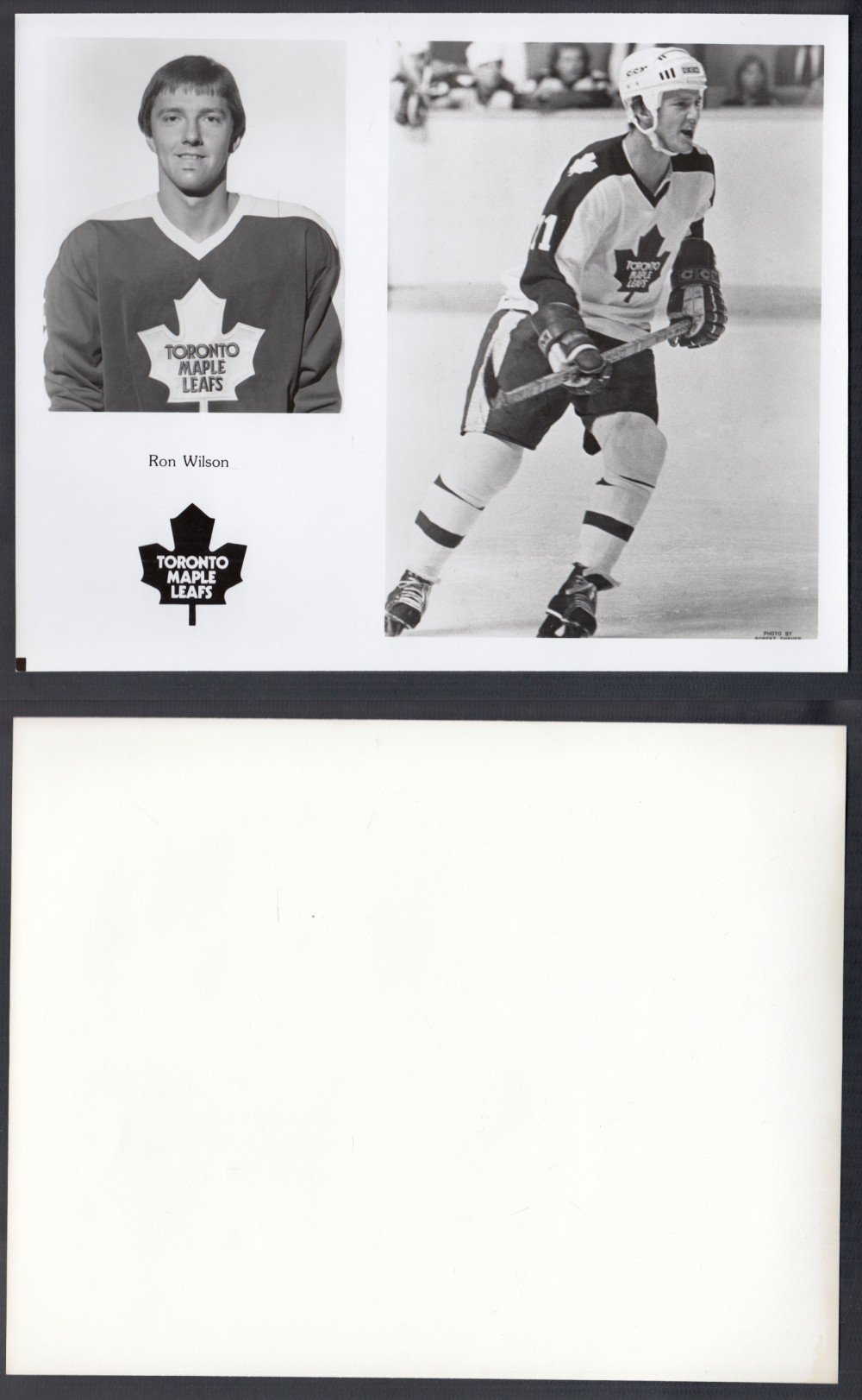 EARLY 1980'S TORONTO MAPLE LEAFS MEDIA PHOTO R. WILSON photo