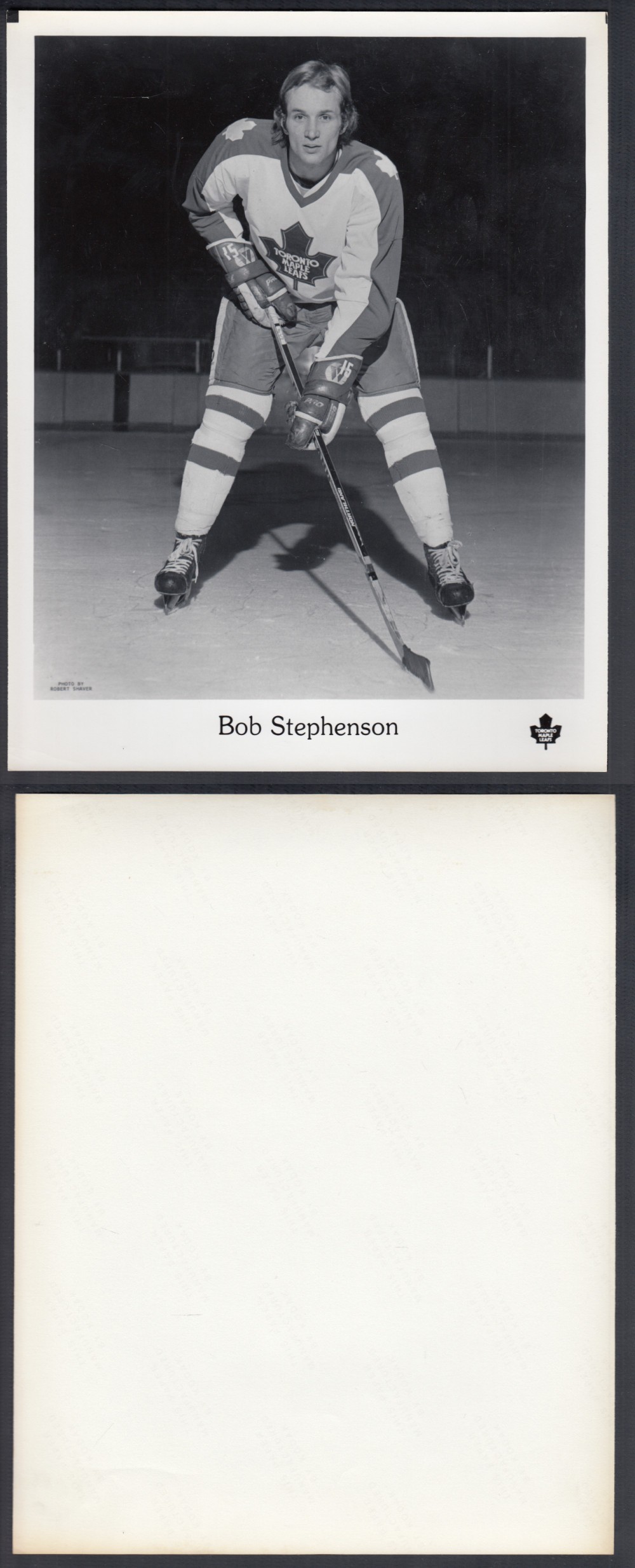 EARLY 1980'S TORONTO MAPLE LEAFS MEDIA PHOTO B. STEPHENSON photo