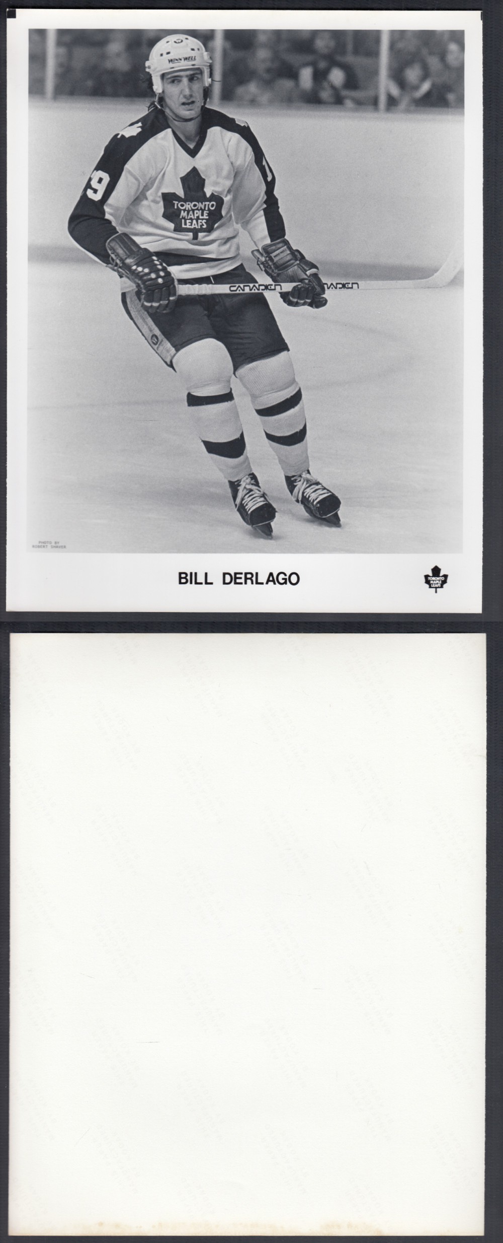 EARLY 1980'S TORONTO MAPLE LEAFS MEDIA PHOTO B. DERLAGO photo