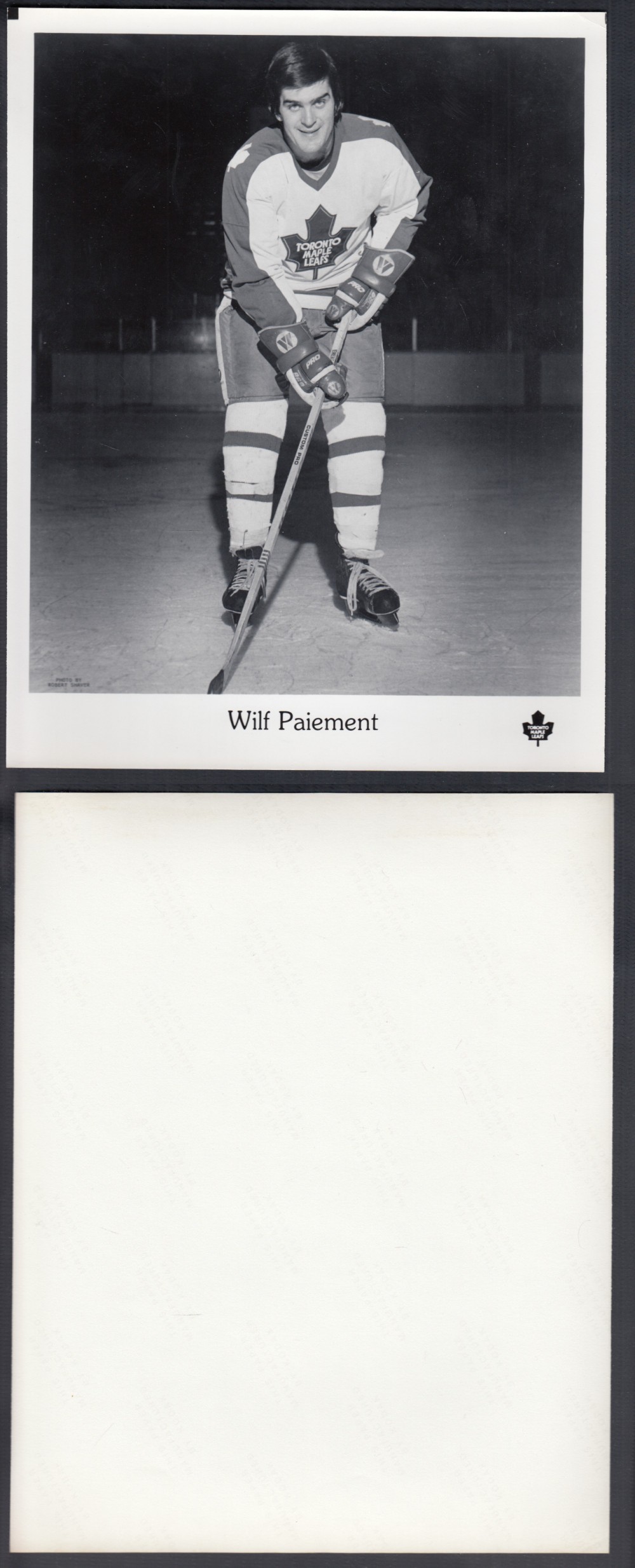 EARLY 1980'S TORONTO MAPLE LEAFS MEDIA PHOTO W. PAIEMENT photo