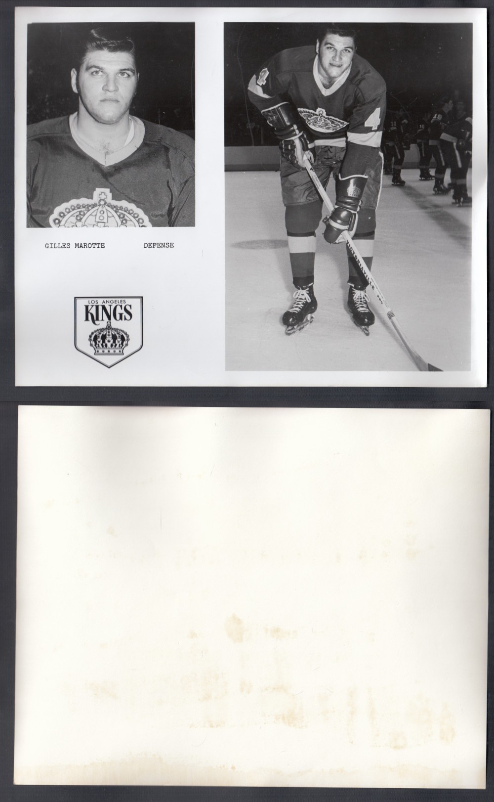 1960'S LOS ANGELES KINGS MEDIA PHOTO G. MAROTTE photo