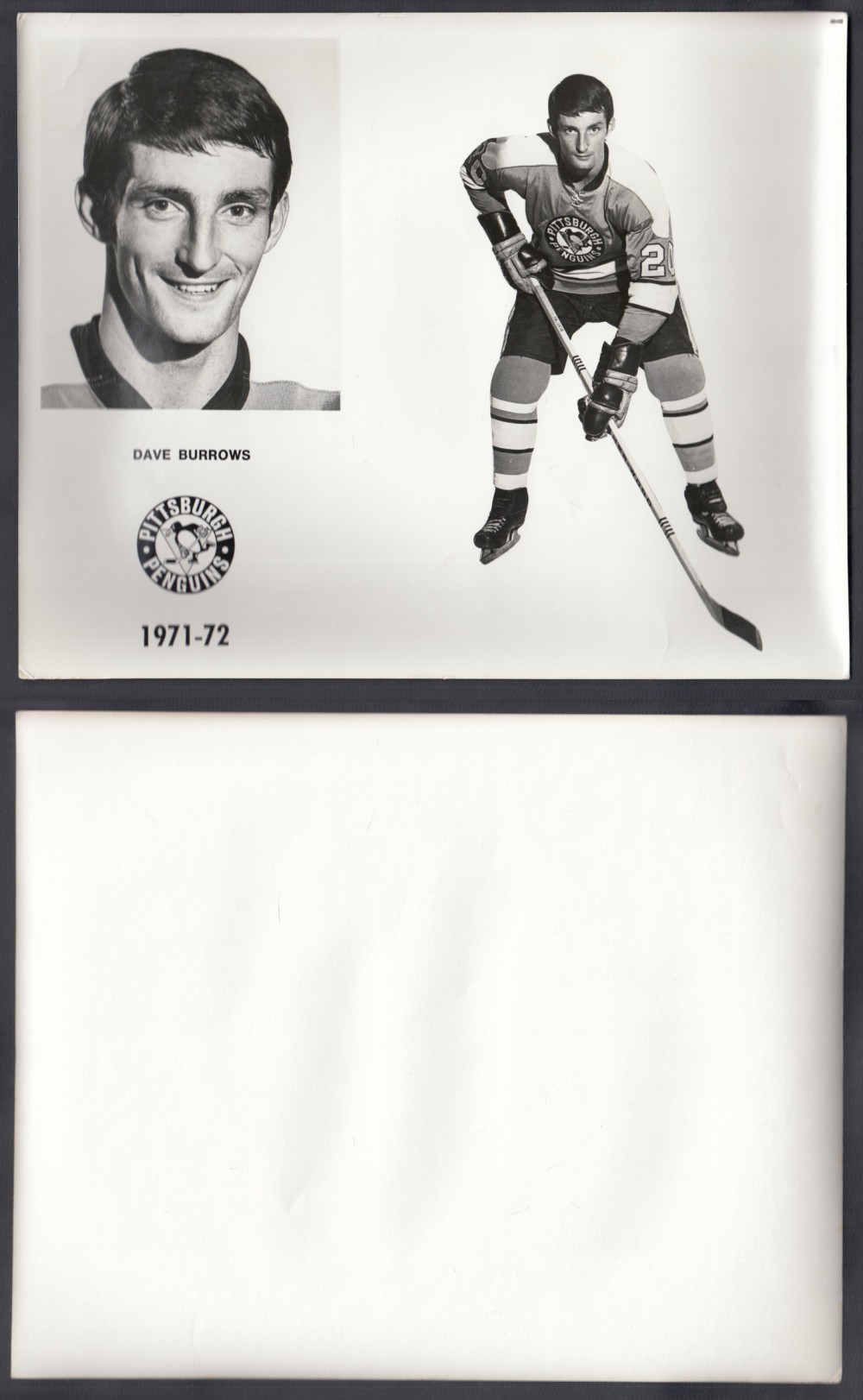 1971-72 PITTSBURGH PENGUINS MEDIA PHOTO D. BURROWS photo 1971-72 PITTSBURGH PENGUINS MEDIA PHOTO D. BURROWS photo