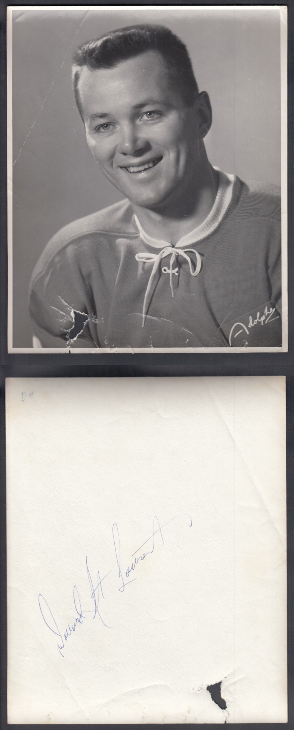 1950'S MONTREAL CANADIENS MEDIA PHOTO D. HARVEY photo