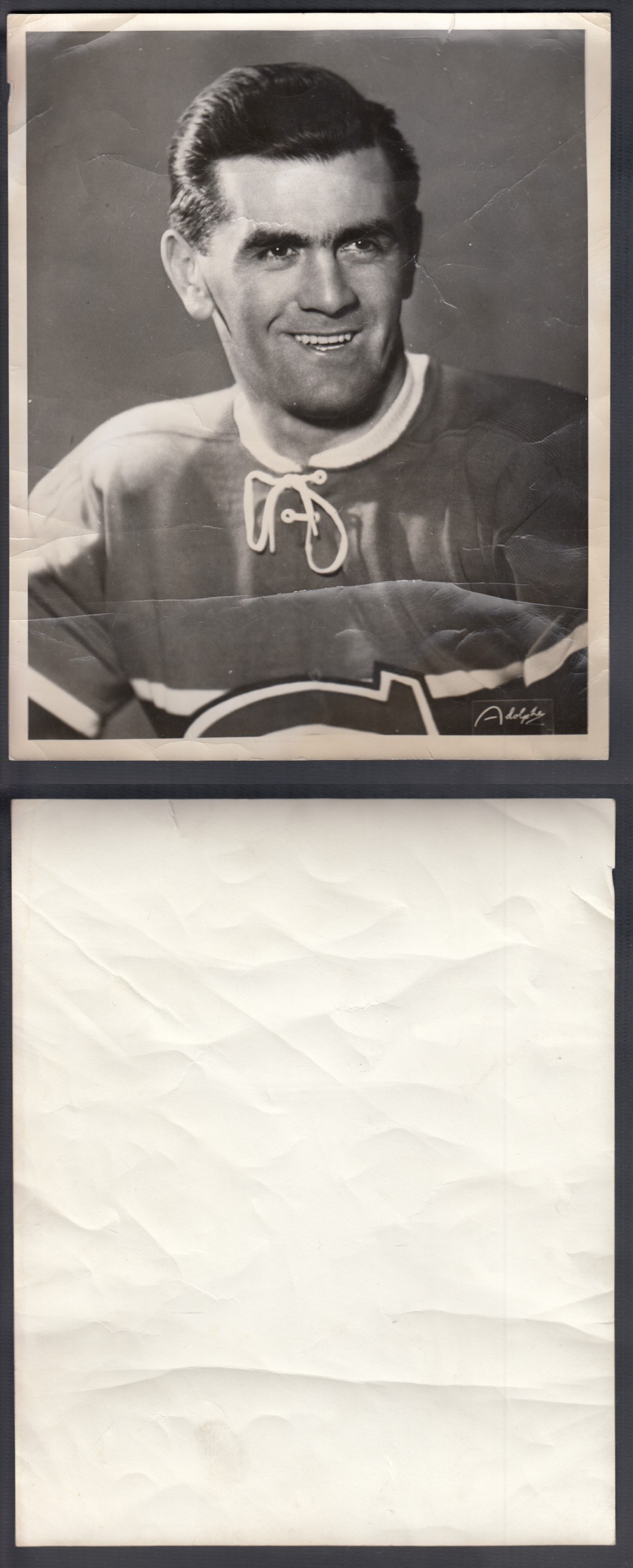 1950'S MONTREAL CANADIENS MEDIA PHOTO M. RICHARD photo