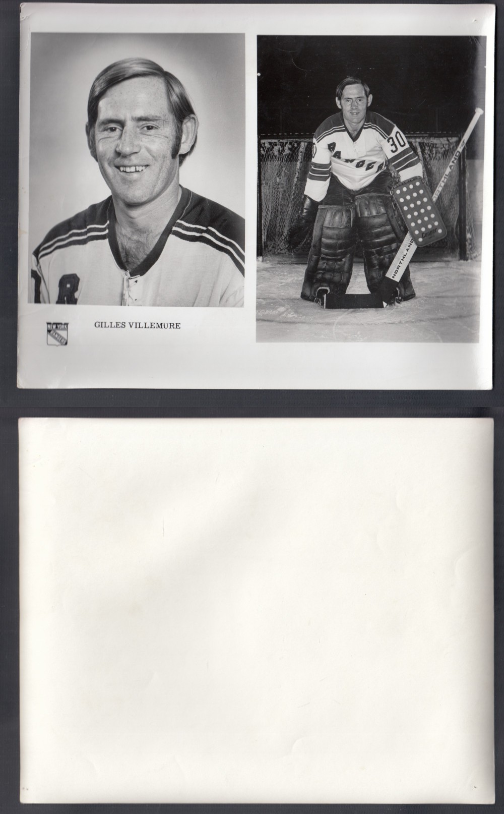 1960'S NEW YORK RANGERS MEDIA PHOTO G. VILLEMURE photo