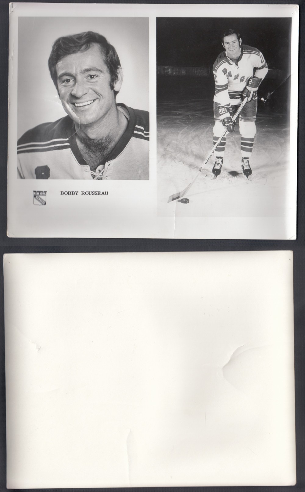1960'S NEW YORK RANGERS MEDIA PHOTO B. ROUSSEAU photo 1960'S NEW YORK RANGERS MEDIA PHOTO B. ROUSSEAU photo