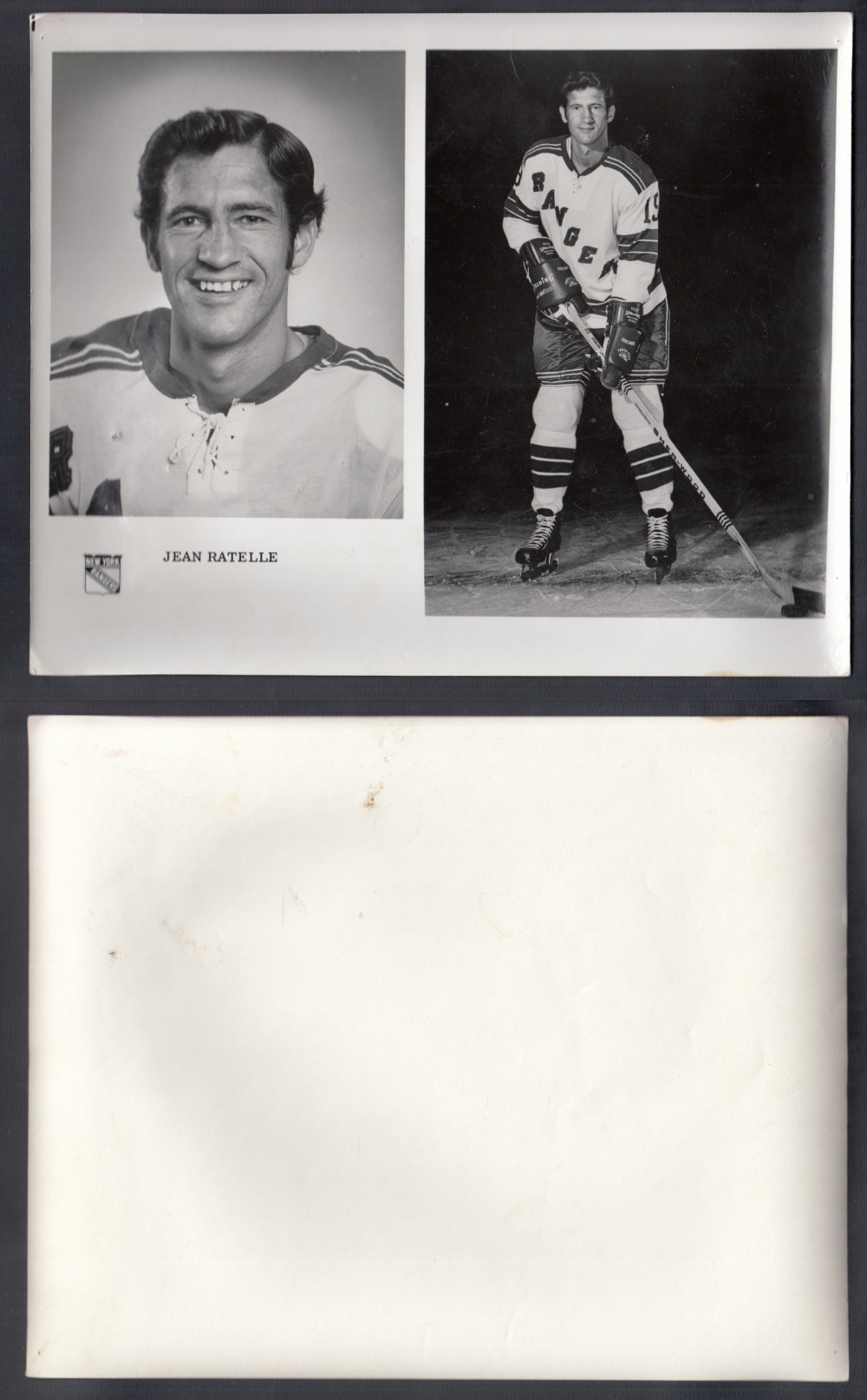 1960'S NEW YORK RANGERS MEDIA PHOTO J. RATELLE photo