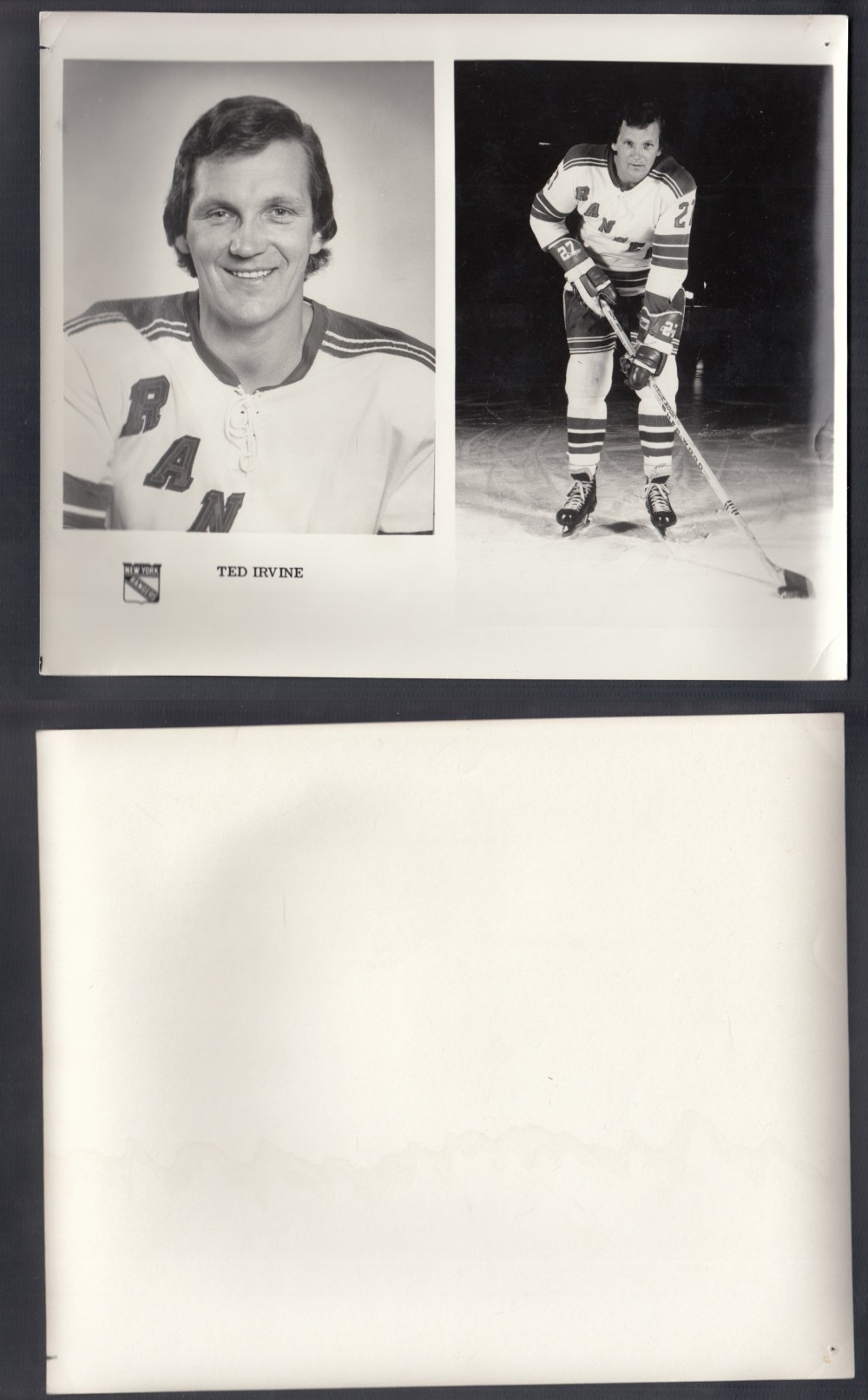 1960'S NEW YORK RANGERS MEDIA PHOTO T. IRVINE photo 1960'S NEW YORK RANGERS MEDIA PHOTO T. IRVINE photo