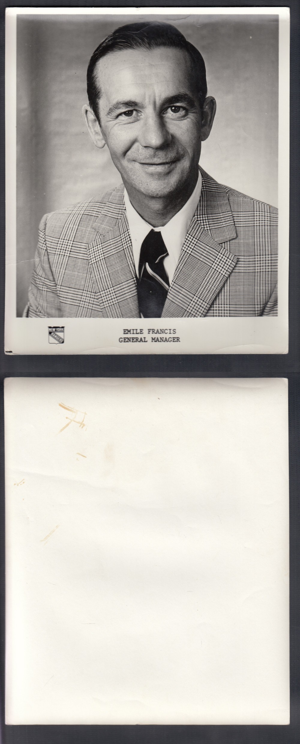 1960'S NEW YORK RANGERS MEDIA PHOTO E. FRANCIS photo