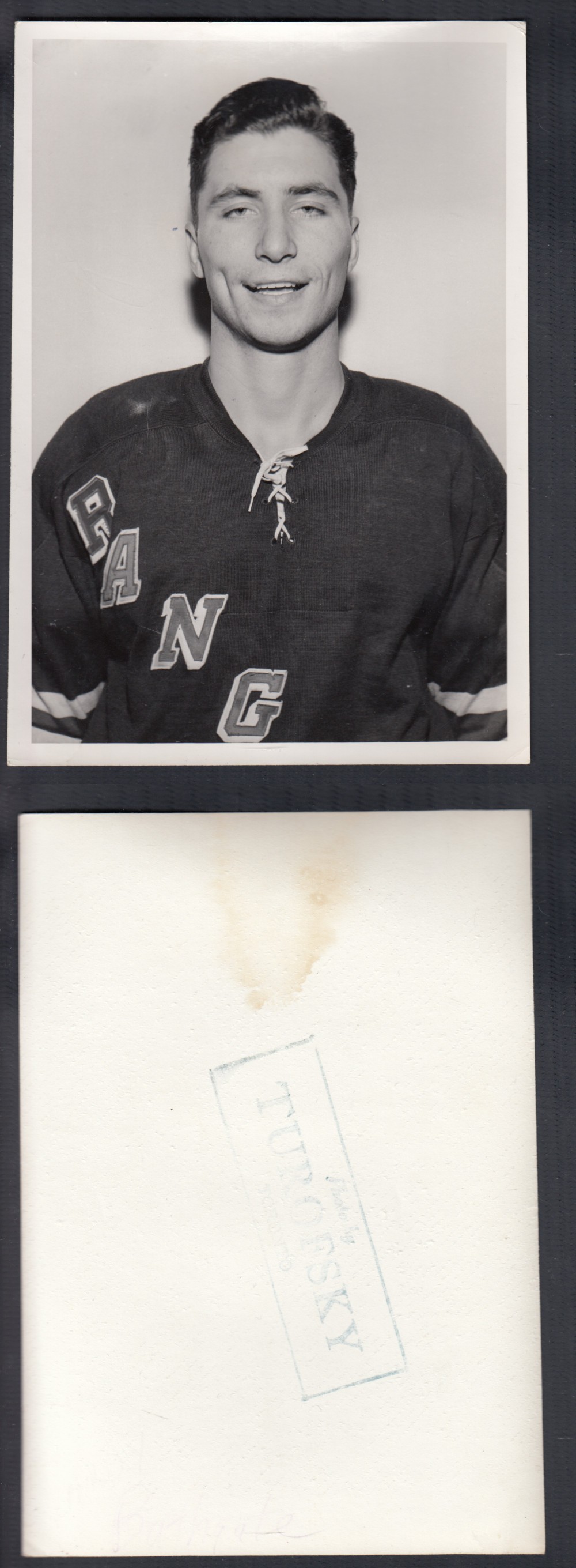 1950'S NEW YORK RANGERS MEDIA PHOTO A. BATHGATE photo