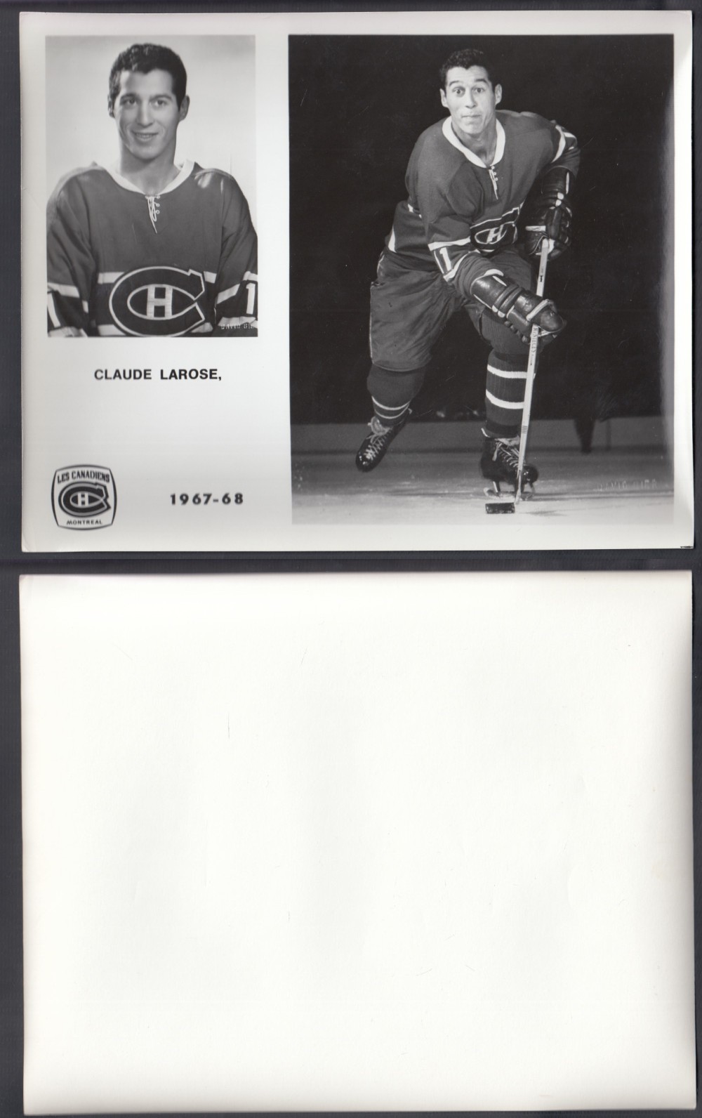 1967-68 MONTREAL CANADIENS MEDIA PHOTO C. LAROSE photo