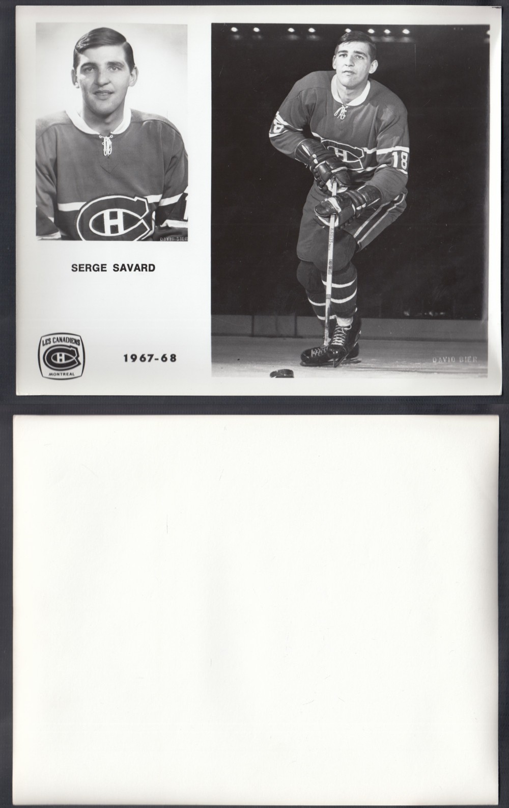 1967-68 MONTREAL CANADIENS MEDIA PHOTO S. SAVARD photo