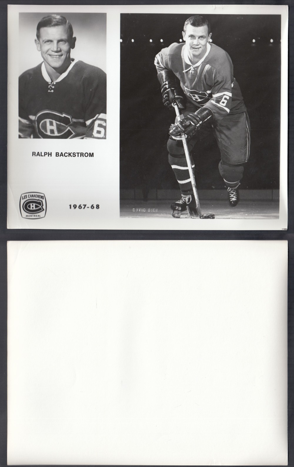 1967-68 MONTREAL CANADIENS MEDIA PHOTO R. BACKSTROM photo