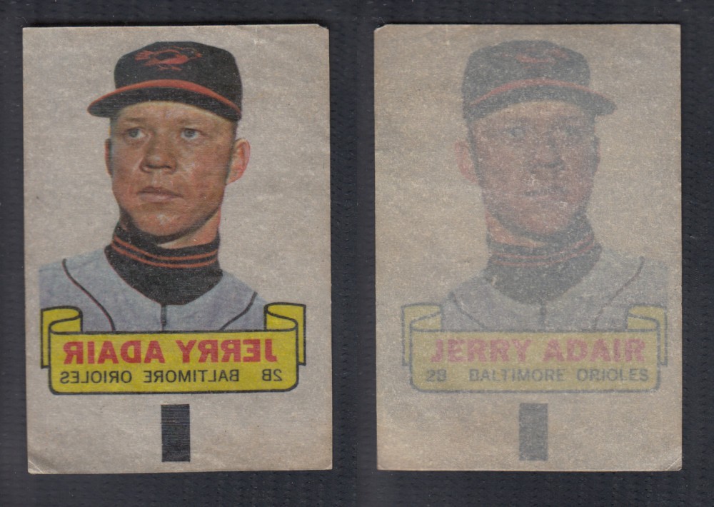 1966 TOPPS RUB-OFFS J. ADAIR photo