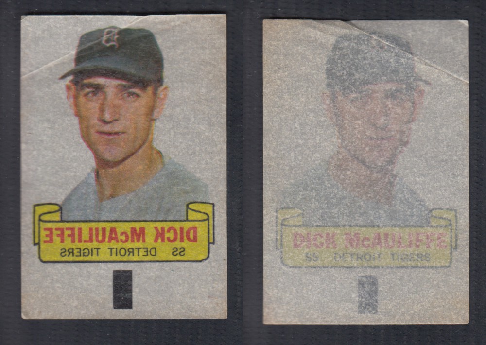 1966 TOPPS RUB-OFFS D. MCAULIFFE photo 1966 TOPPS RUB-OFFS D. MCAULIFFE photo