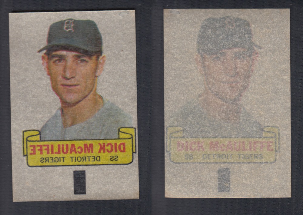 1966 TOPPS RUB-OFFS D. MCAULIFFE photo 1966 TOPPS RUB-OFFS D. MCAULIFFE photo