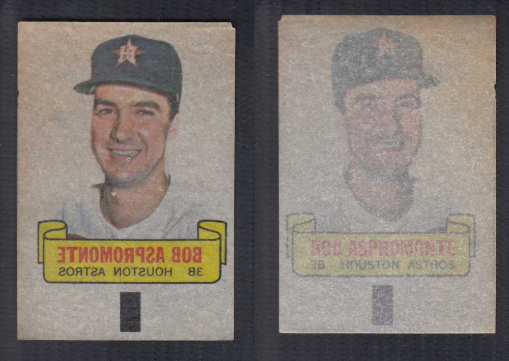1966 TOPPS RUB-OFFS B. ASPROMONTE photo 1966 TOPPS RUB-OFFS B. ASPROMONTE photo