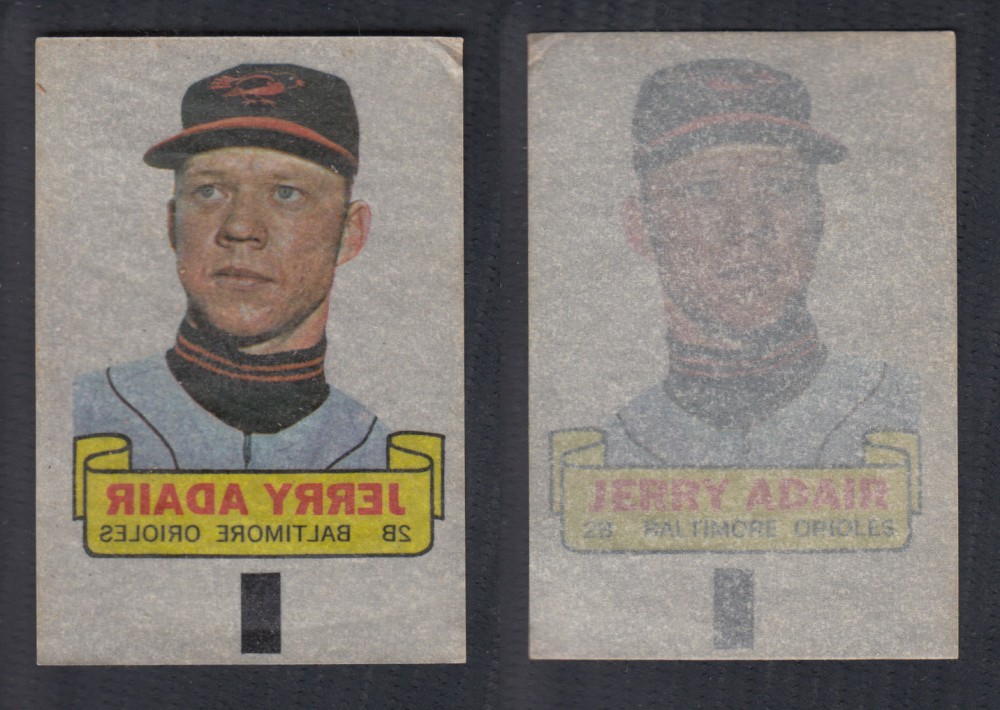 1966 TOPPS RUB-OFFS J. ADAIR photo