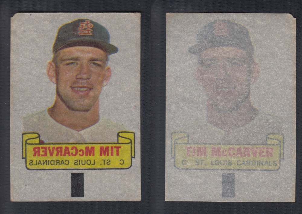 1966 TOPPS RUB-OFFS T. MCCARVER photo 1966 TOPPS RUB-OFFS T. MCCARVER photo