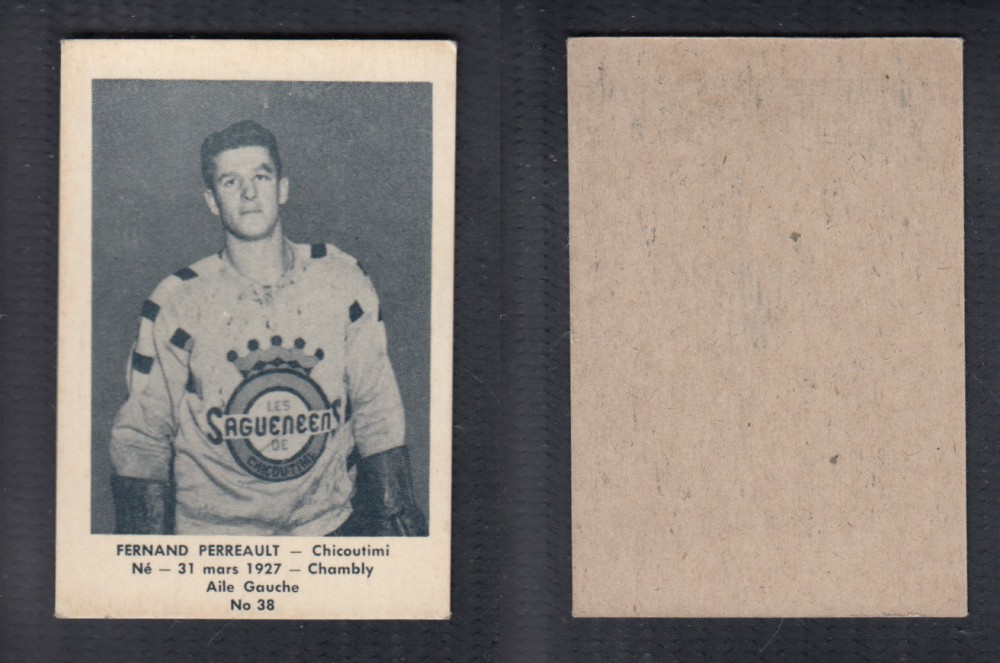 1952-53 LAVAL DAIRY UPDATE HOCKEY CARD #38 F. PERREAULT photo 1952-53 LAVAL DAIRY UPDATE HOCKEY CARD #38 F. PERREAULT photo