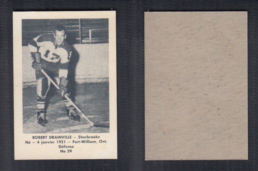 1952-53 LAVAL DAIRY UPDATE HOCKEY CARD #39 R. DRAINVILLE photo 1952-53 LAVAL DAIRY UPDATE HOCKEY CARD #39 R. DRAINVILLE photo