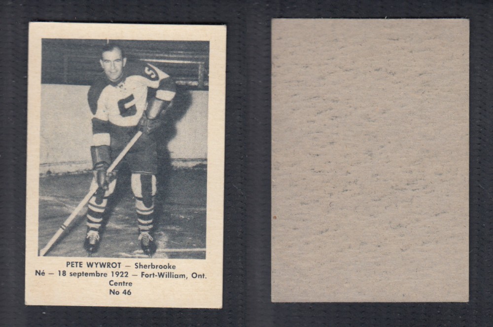 1952-53 LAVAL DAIRY UPDATE HOCKEY CARD #46 P. WYWROT photo 1952-53 LAVAL DAIRY UPDATE HOCKEY CARD #46 P. WYWROT photo