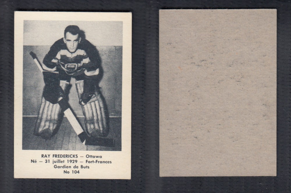1952-53 LAVAL DAIRY UPDATE HOCKEY CARD #104 R. FREDERICKS photo 1952-53 LAVAL DAIRY UPDATE HOCKEY CARD #104 R. FREDERICKS photo