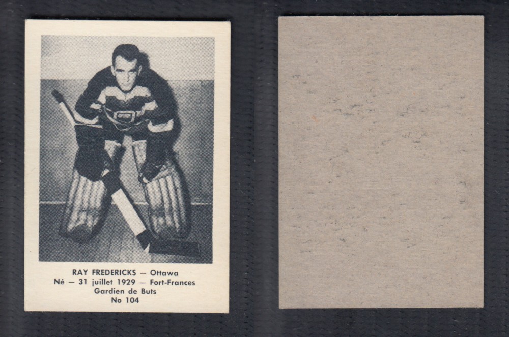 1952-53 LAVAL DAIRY UPDATE HOCKEY CARD #104 R. FREDERICKS photo