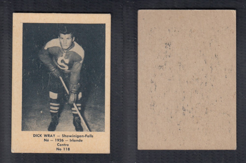 1952-53 LAVAL DAIRY UPDATE HOCKEY CARD #118 D. WRAY photo 1952-53 LAVAL DAIRY UPDATE HOCKEY CARD #118 D. WRAY photo