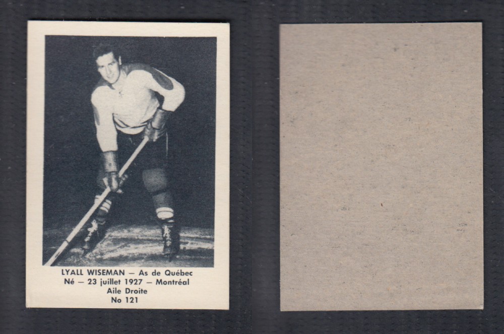 1952-53 LAVAL DAIRY UPDATE HOCKEY CARD #121 L. WISEMAN photo 1952-53 LAVAL DAIRY UPDATE HOCKEY CARD #121 L. WISEMAN photo