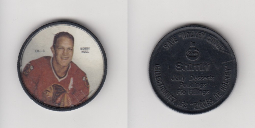 1968-69 SHIRRIFF HOCKEY COIN B. HULL CH-1 photo 1968-69 SHIRRIFF HOCKEY COIN B. HULL CH-1 photo
