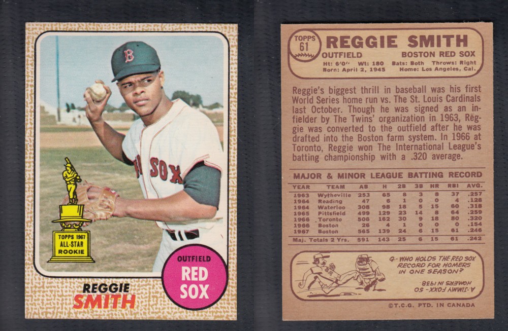 1968 O-PEE-CHEE BASEBALL CARD #61 R. SMITH photo 1968 O-PEE-CHEE BASEBALL CARD #61 R. SMITH photo